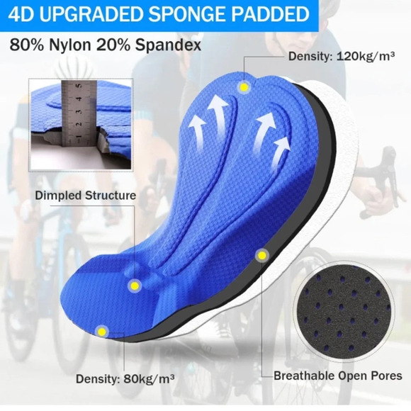 BALEAF Men's Padded Bike Shorts Cycling Underwear 4D Padding - Picture 5 of 11